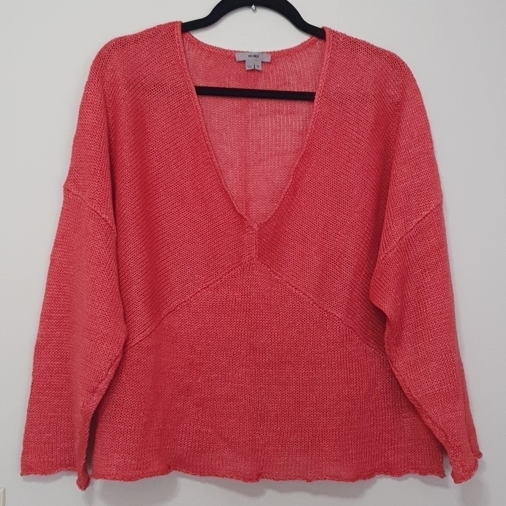 Helmut Lang Oversized Knitted Cropped Top